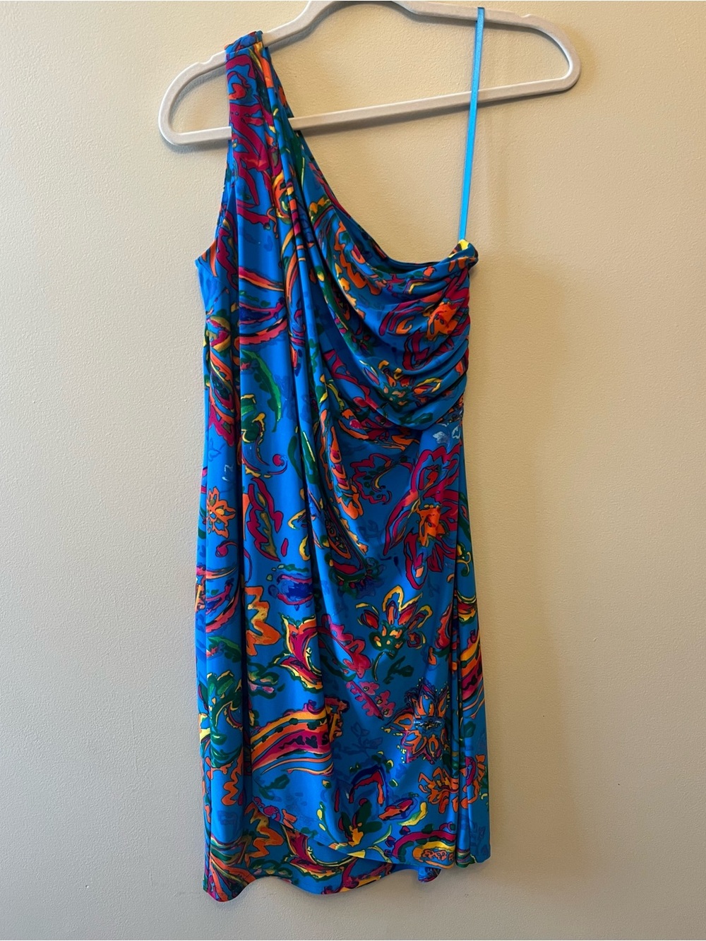 Lauren Ralph Lauren One-Shoulder Paisley Print Dress Women's Size 4